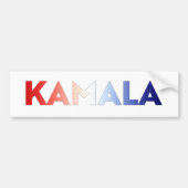 Kamala rood wit blauw typografie patriottisch bumpersticker (Voorkant)