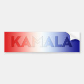 Kamala rood wit blauw typografie patriottisch bumpersticker (Voorkant)