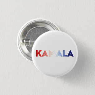 Kamala rood wit blauw typografie patriottisch ronde button 3,2 cm