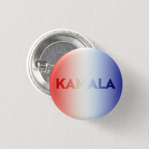 Kamala rood wit blauw typografie patriottisch ronde button 3,2 cm