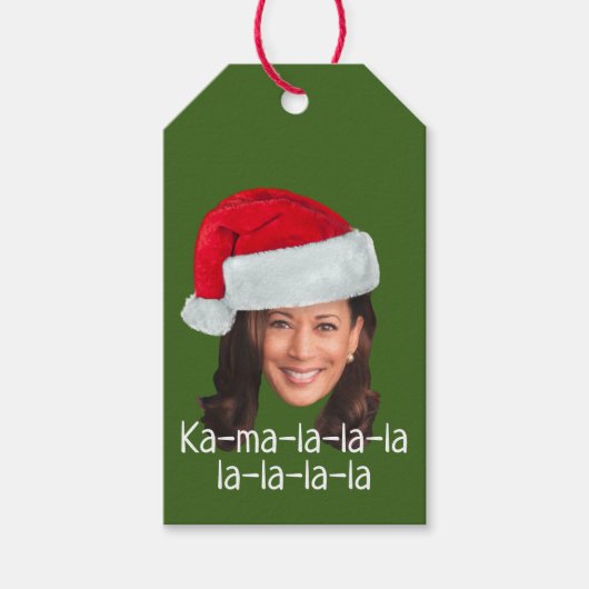 Kamala Santa Hat - Biden Harris 2020 grappige vaka Cadeaulabel (Voorkant)