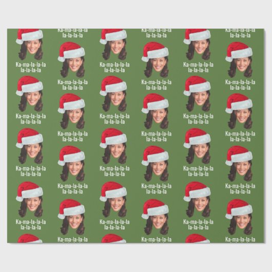 Kamala Santa Hat - Biden Harris 2020 grappige vaka Cadeaupapier (Vlak)