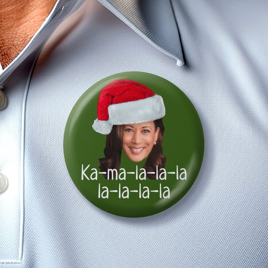 Kamala Santa Hat - Biden Harris 2020 grappige vaka Ronde Button 7,6 Cm