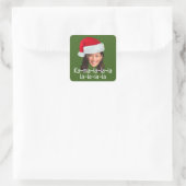 Kamala Santa Hat - Biden Harris 2020 grappige vaka Vierkante Sticker (Tas)