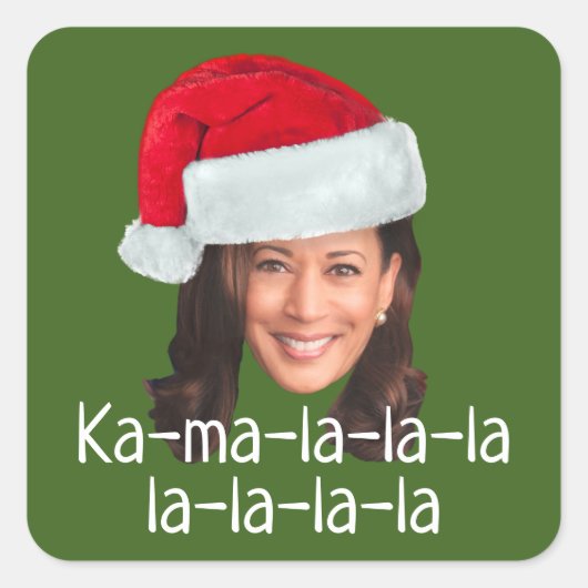 Kamala Santa Hat - Biden Harris 2020 grappige vaka Vierkante Sticker (Voorkant)