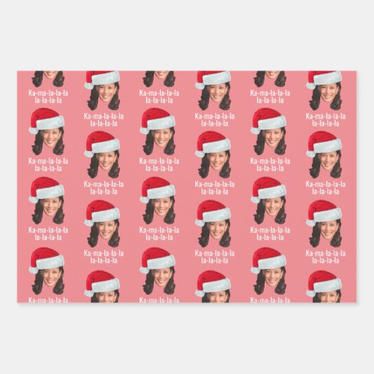 Kamala Santa Hat - Harris grappige vakantie Inpakpapier Vel (Voorkant 3)