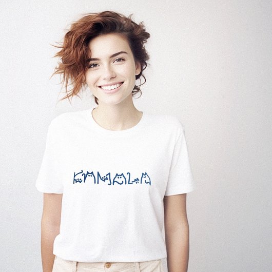 Kamala Schattigee Kattentypografie Origineel T-shirt