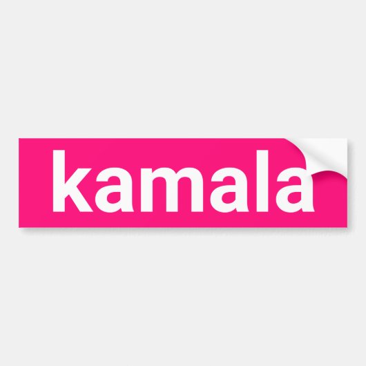 Kamala Simple Minimalist Modern Hot Pink Bumpersticker (Voorkant)