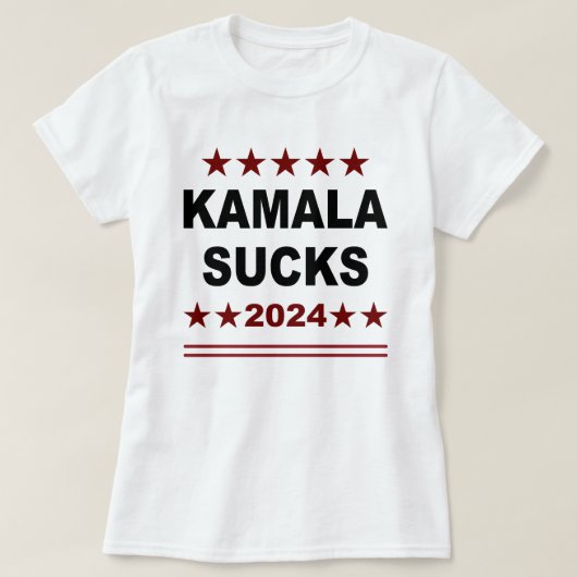 Kamala Sucks 2024 Funny Meme T-shirt (Design voorkant)