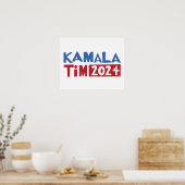 Kamala + Tim 2024 Poster (Keuken)
