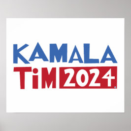 Kamala + Tim 2024 Poster