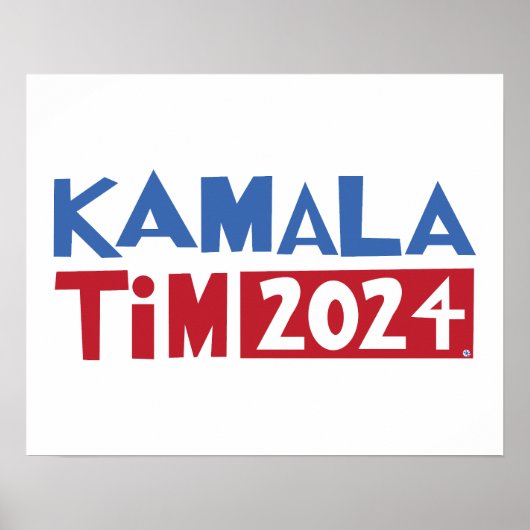 Kamala + Tim 2024 Poster (Voorkant)