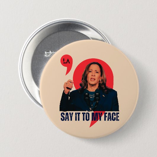 Kamala-toetsen Ronde Button 7,6 Cm (Voorkant /achterkant)