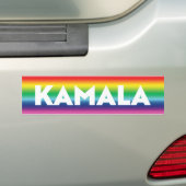Kamala typografie regenboog gradiënt lgbt trots bumpersticker (Op auto)