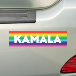 Kamala typografie regenboog gradiënt lgbt trots bumpersticker