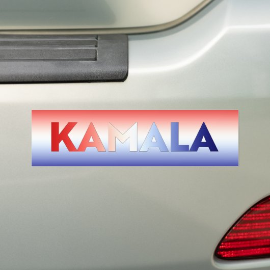 Kamala typografie rood wit en blauw patriottisch bumpersticker (Op auto)
