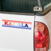 Kamala typografie rood wit en blauw patriottisch bumpersticker (Op Truck)