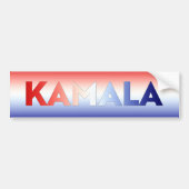Kamala typografie rood wit en blauw patriottisch bumpersticker (Voorkant)