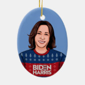 Kamala Ugly Sweater Biden Harris Keramisch Ornament (Achterkant)