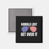 Kamala Verloren, accepteer het Funny Trump Victory Magneet (Voorkant / Achterkant)