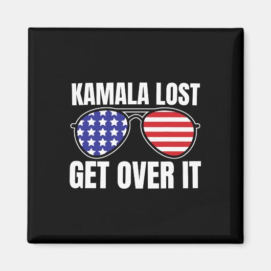 Kamala Verloren, accepteer het Funny Trump Victory Magneet (Voorkant)