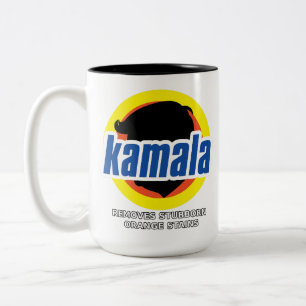 Kamala verwijdert hardnekkige Oranje vlekken Tweekleurige Koffiemok