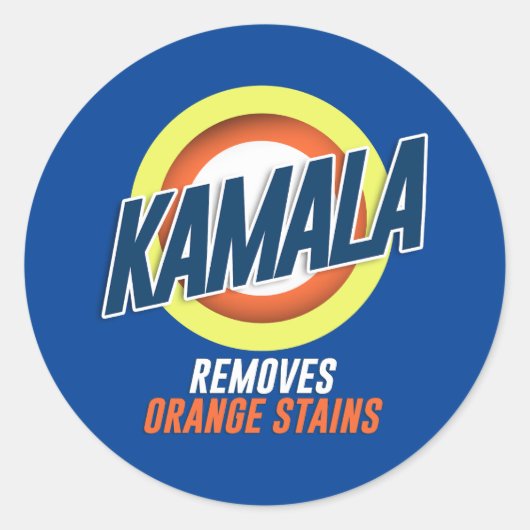 Kamala verwijdert Oranje vlekken Ronde Sticker (Voorkant)