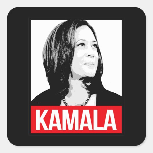 KAMALA VIERKANTE STICKER (Voorkant)