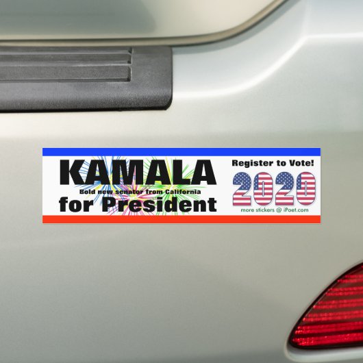 KAMALA VOOR PRESIDENT - 2020 - BUMPERSTICKER (Op auto)