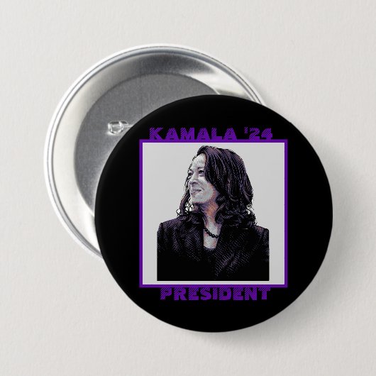 Kamala voor President 2024 Ronde Button 7,6 Cm (Voorkant /achterkant)