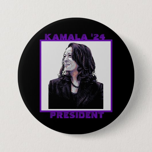 Kamala voor President 2024 Ronde Button 7,6 Cm (Voorkant)