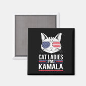 Kamala voor President - Cat Lady Uni Magneet (Voorkant / Achterkant)