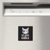 Kamala voor President - Cat Lady Uni Magneet (Insitu (Vaatwasser))