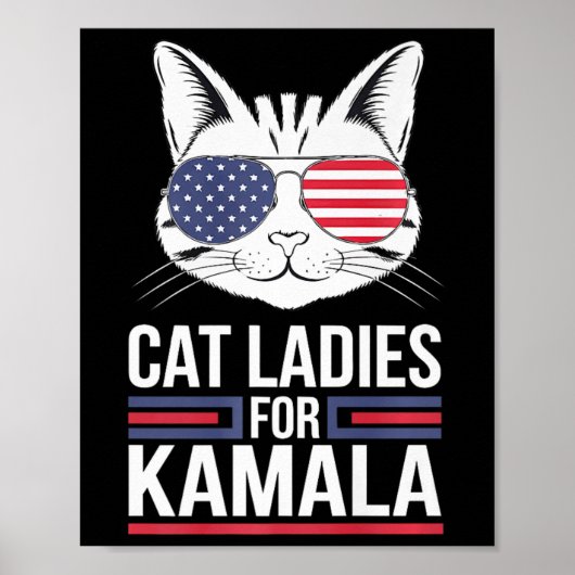 Kamala voor President - Cat Lady Uni Poster (Voorkant)