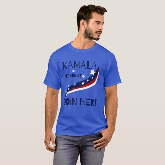 Kamala voor President doe mee! T-shirt (Voorkant volledig)