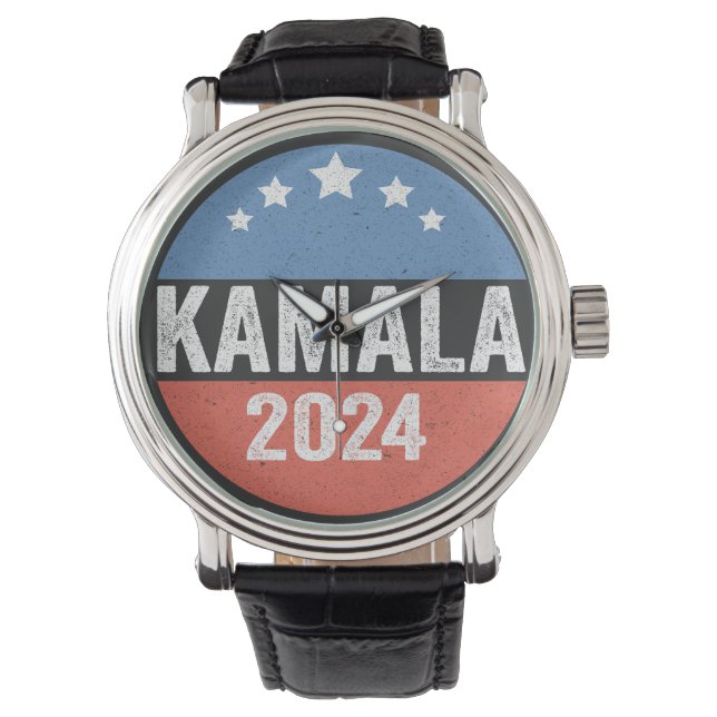 Kamala voor President Kamala Verkiezingen 2024 Horloge (Voorkant)