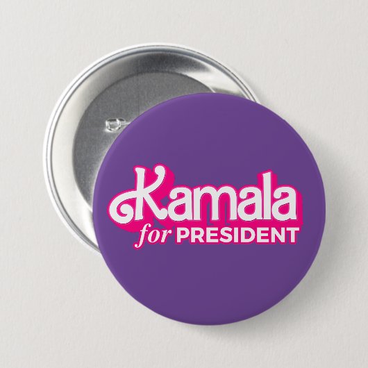 Kamala voor President Pink Style Ronde Button 7,6 Cm (Voorkant /achterkant)