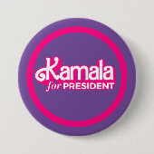Kamala voor President Pink Style Ronde Button 7,6 Cm (Voorkant)