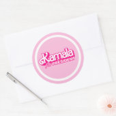 Kamala voor President Pink Style Ronde Sticker (Envelop)