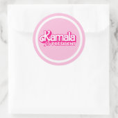Kamala voor President Pink Style Ronde Sticker (Tas)