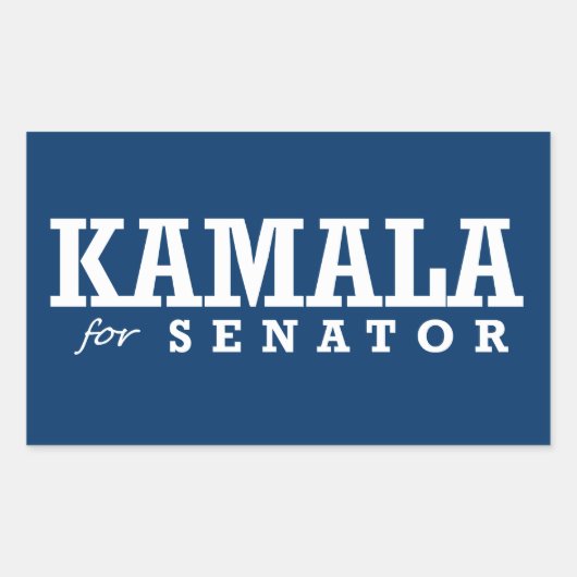 KAMALA VOOR SENATOR RECHTHOEKIGE STICKER (Voorkant)
