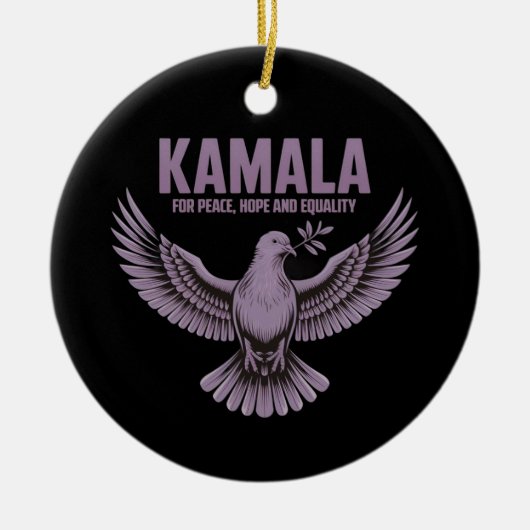 Kamala voor Vrede, Hoop en Gelijkheid Ondersteunin Keramisch Ornament (Voorkant)