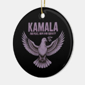 Kamala voor Vrede, Hoop en Gelijkheid Ondersteunin Keramisch Ornament (Links)
