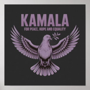Kamala voor Vrede, Hoop en Gelijkheid Steun Kamala Poster