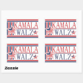 Kamala, Walz 2024 Democratische Ticket Campagne Rechthoekige Sticker (Vel)
