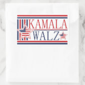 Kamala, Walz 2024 Democratische Ticket Campagne Rechthoekige Sticker (Tas)