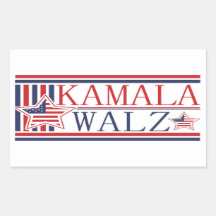 Kamala, Walz 2024 Democratische Ticket Campagne Rechthoekige Sticker