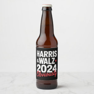 Kamala Walz Blijkbaar 2024 Harris Waltz 2024 Bier Etiket