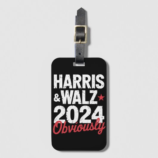 Kamala Walz uiteraard 2024 Harris Waltz 2024 Bagagelabel (Voorkant (verticaal))