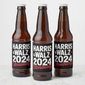 Kamala Walz uiteraard 2024 Harris Waltz 2024 Bier Etiket (Flessen)